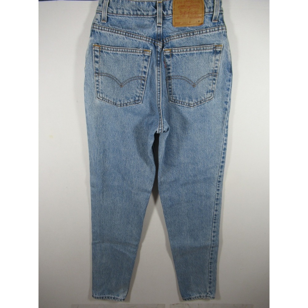 Vintage 90s Levi's 512 Slim Fit Tapered Jeans Junior Size 9 Blue Made in USA